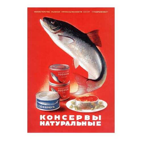 Плакат СТ-Диалог Консервы натуральные, СОВ-535, бумага, 40х60 см в Четыре глаза