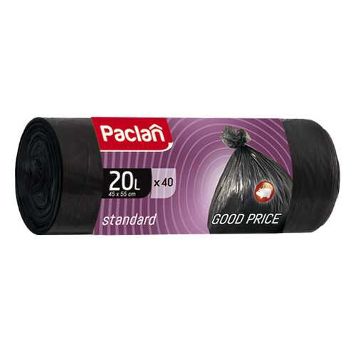 Мешок для мусора Paclan STANDART 20 л 40 шт в Четыре глаза
