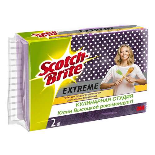 Губка Scotch-Brite extreme для посуды формованная для сильных загрязнений 1 шт в Четыре глаза