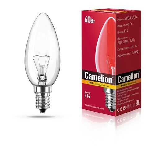 Лампа накаливания Camelion свеча прозрачная 60W E14 в Четыре глаза
