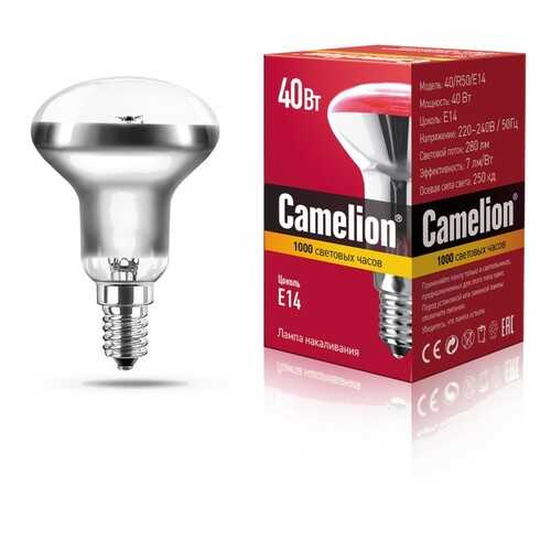 Лампа накаливания Camelion зеркальная 40W R50 E14 в Четыре глаза