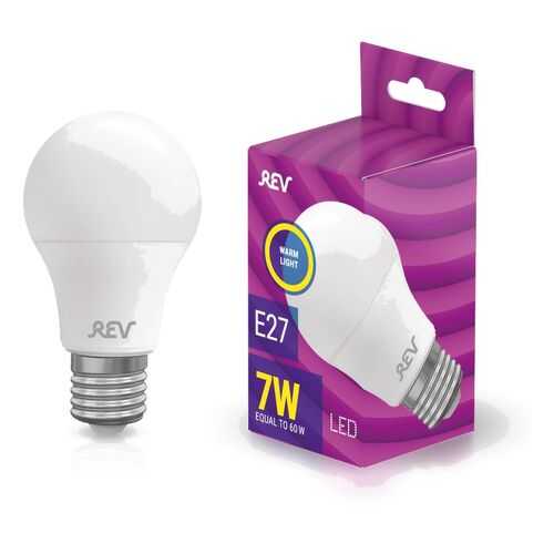 Лампочка светодиодная LED, груша Е27 7W 2700K теплый свет в Четыре глаза