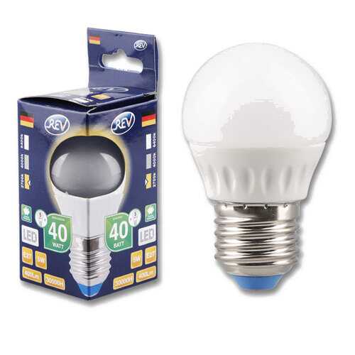 Лампочка светодиодная LED, шар Е27 5W 2700K теплый свет в Четыре глаза