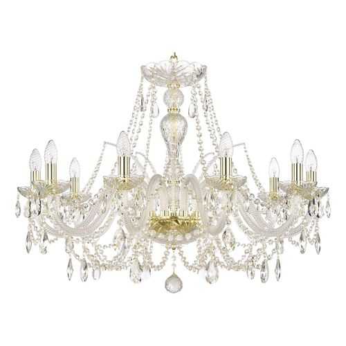 Люстра хрустальная 105/10/300 G Bohemia Ivele Crystal в Четыре глаза