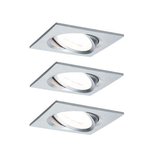 Светильник встраиваемый, комплект Nova LED 3x6,5 GU10 Alu ged 93438 в Четыре глаза
