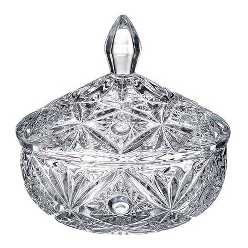 Конфетница с крышкой Crystalite Bohemia Miranda 15 см в Четыре глаза