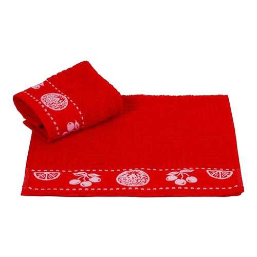 Банное полотенце Hobby Home Textile красный в Четыре глаза
